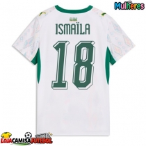 Camisa de Futebol Senegal Ismaila Sarr #18 Equipamento Principal Mulheres Mundo 2026 Manga Curta